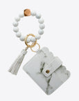 White Smoke 2-Pack Mini Purse Tassel Key Chain Sentient Beauty Fashions *Accessories