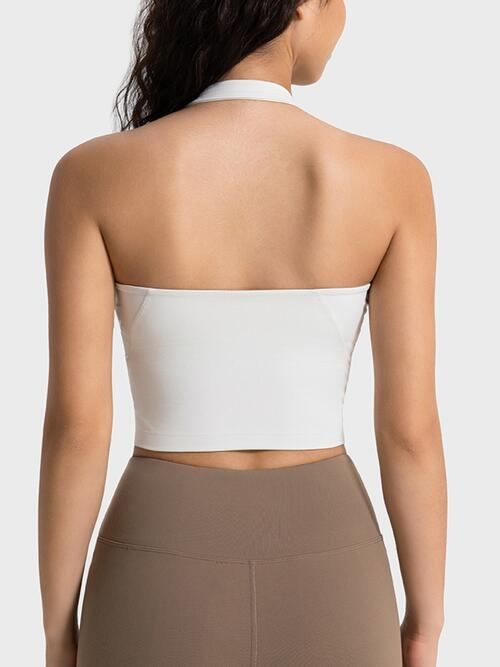 Rosy Brown Cropped Sport Tank