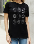 Light Gray Simply Love Sun and Moon Graphic Cotton Tee Sentient Beauty Fashions Apparel & Accessories