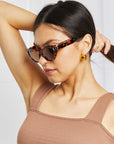 Tan Tortoiseshell Acetate Frame Sunglasses