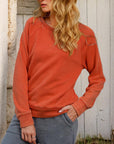 Sienna Round Neck Long Sleeve Sweatshirt Sentient Beauty Fashions Apparel & Accessories
