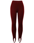 Black Ribbed Mid Waist Leggings Sentient Beauty Fashions Apparel & Accessories