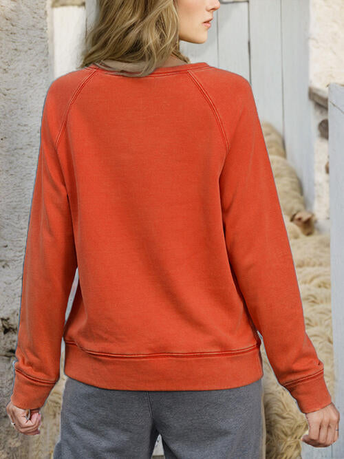 Sienna Round Neck Long Sleeve Sweatshirt Sentient Beauty Fashions Apparel &amp; Accessories