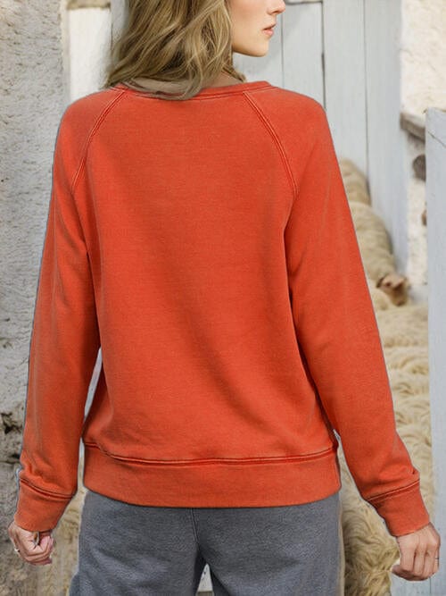 Sienna Round Neck Long Sleeve Sweatshirt