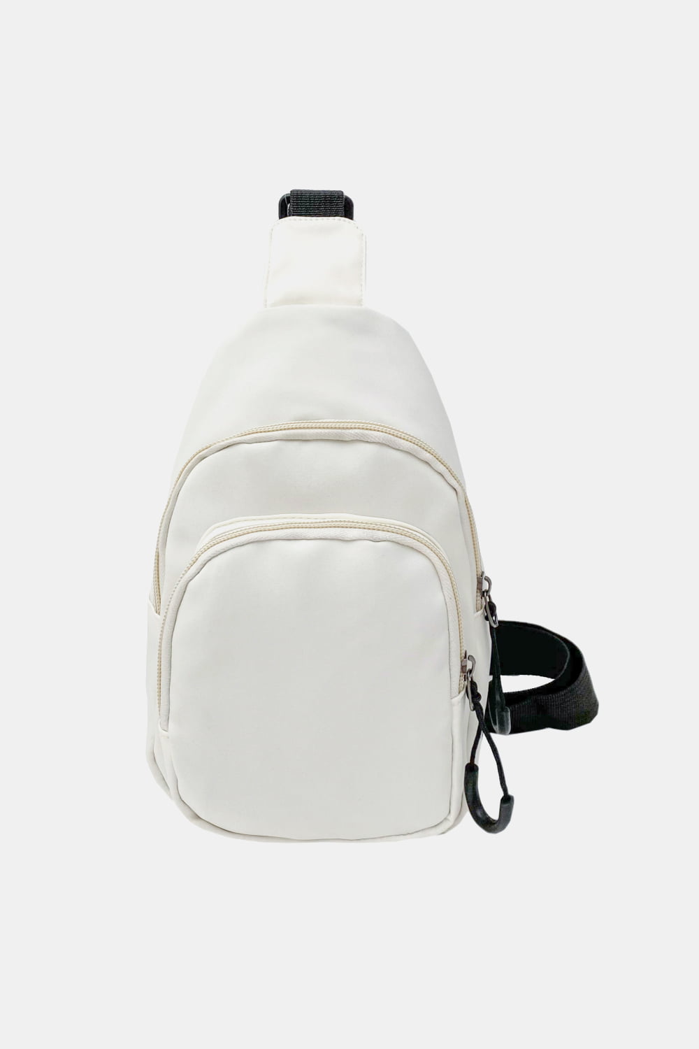 White Smoke Contrast Strap Nylon Sling Bag Sentient Beauty Fashions bags
