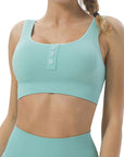 Rosy Brown Scoop Neck Sleeveless Sports Bra Sentient Beauty Fashions Apparel & Accessories