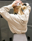 Rosy Brown Half Zip Pocketed Dropped Shoulder Hoodie Sentient Beauty Fashions Apparel & Accessories