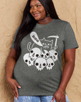 Dim Gray Simply Love Full Size Graphic BOO Cotton T-Shirt Sentient Beauty Fashions Apparel & Accessories