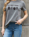 Slate Gray Simply Love Full Size I'M A  SIMPLE WOMAN Graphic Cotton Tee Sentient Beauty Fashions tees