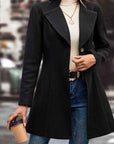 Gray Lapel Collar Button Down Coat Sentient Beauty Fashions Apparel & Accessories