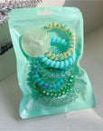 Dark Sea Green 6-Piece Resin Telephone Line Hair Ropes Sentient Beauty Fashions *Accessories