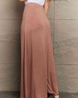 Dim Gray Culture Code For The Day Full Size Flare Maxi Skirt in Chocolate Sentient Beauty Fashions Apparel & Accessories