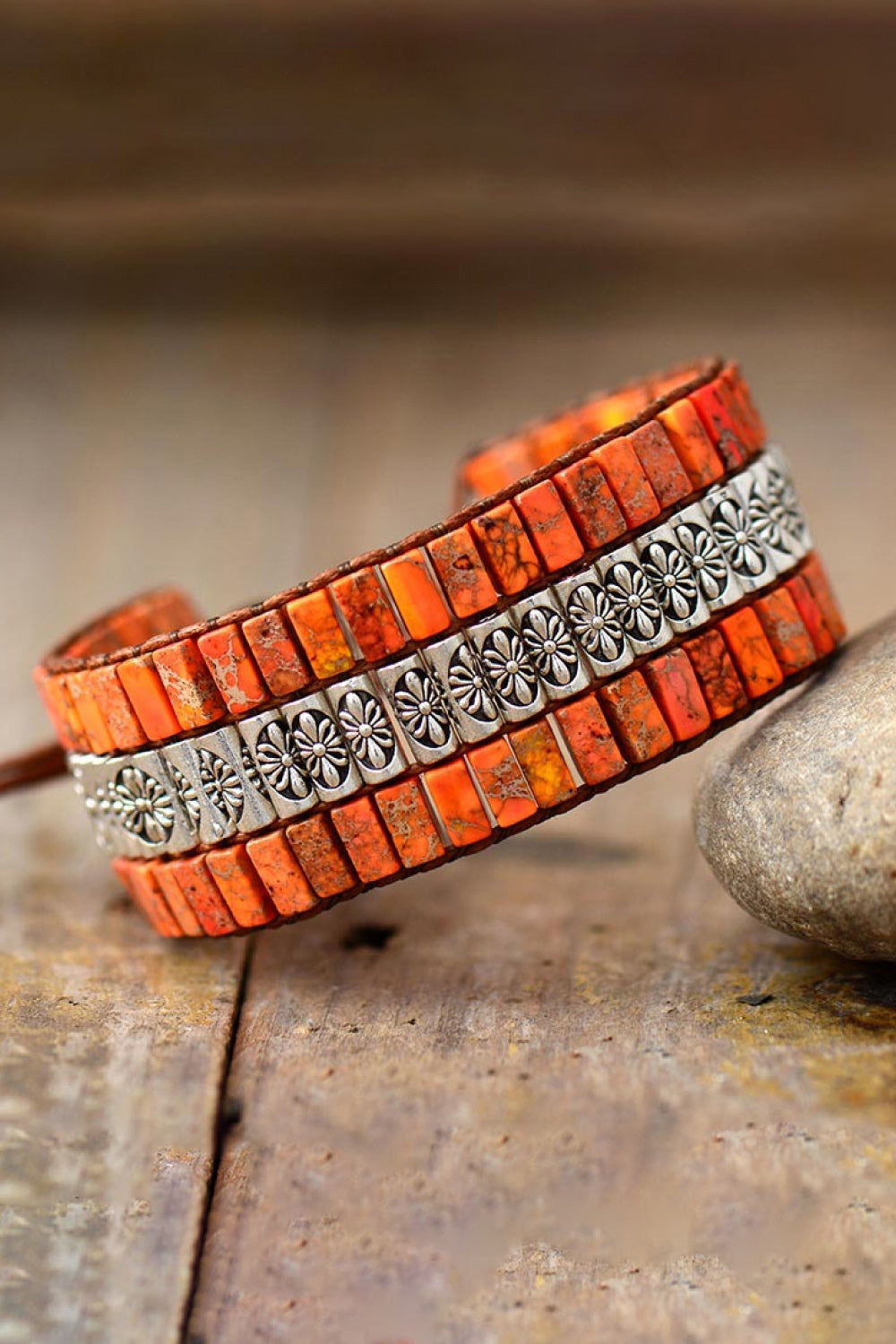 Handmade Triple Layer Natural Stone Bracelet