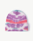 White Smoke Tie-Dye Cuffed Knit Beanie