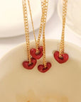 Wheat Titanium Steel Heart Pendant Necklace Sentient Beauty Fashions Apparel & Accessories