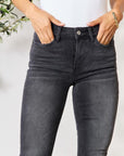 Dark Slate Gray BAYEAS Cropped Skinny Jeans Sentient Beauty Fashions Apparel & Accessories