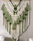 Gray Two-Tone Macrame Wall Hanging Sentient Beauty Fashions Home Decor
