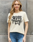 Light Slate Gray Simply Love Full Size DOG MAMA Graphic Cotton T-Shirt Sentient Beauty Fashions