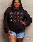 Tan Simply Love Full Size Graphic Long Sleeve Sweatshirt Sentient Beauty Fashions Apparel & Accessories