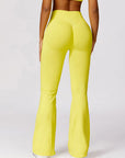 Goldenrod Wide Waistband High Waist Bootcut Pants Sentient Beauty Fashions Apparel & Accessories