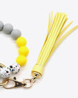 Beige Assorted 2-Pack Multicolored Beaded Tassel Keychain Sentient Beauty Fashions Apparel & Accessories