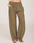Light Gray Full Size Long Pants Sentient Beauty Fashions Apparel & Accessories