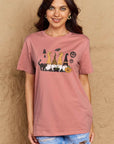 Rosy Brown Simply Love Full Size Halloween Theme Graphic Cotton Tee Sentient Beauty Fashions Apparel & Accessories