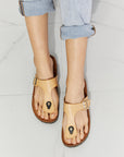 Light Gray MMShoes Drift Away T-Strap Flip-Flop in Sand Sentient Beauty Fashions shoes