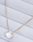 Light Gray Geometric Moonstone Pendant Necklace Sentient Beauty Fashions jewelry
