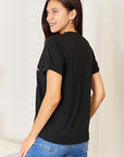 Light Gray Simply Love Graphic Short Sleeve T-Shirt Sentient Beauty Fashions Apparel & Accessories