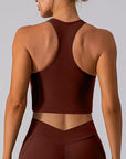 Sienna Square Neck Racerback Cropped Tank Sentient Beauty Fashions Apparel & Accessories