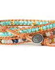 Tan Opal Beaded Layered Bracelet Sentient Beauty Fashions jewelry