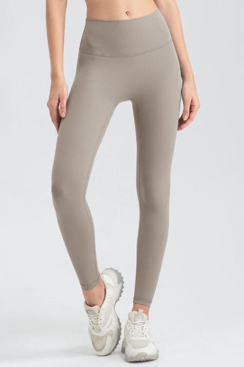 Light Gray Wide Waistband Sport Leggings