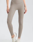 Light Gray Wide Waistband Sport Leggings