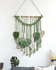 Lavender Macrame Leaf Fringe Wall Hanging Sentient Beauty Fashions Home Decor