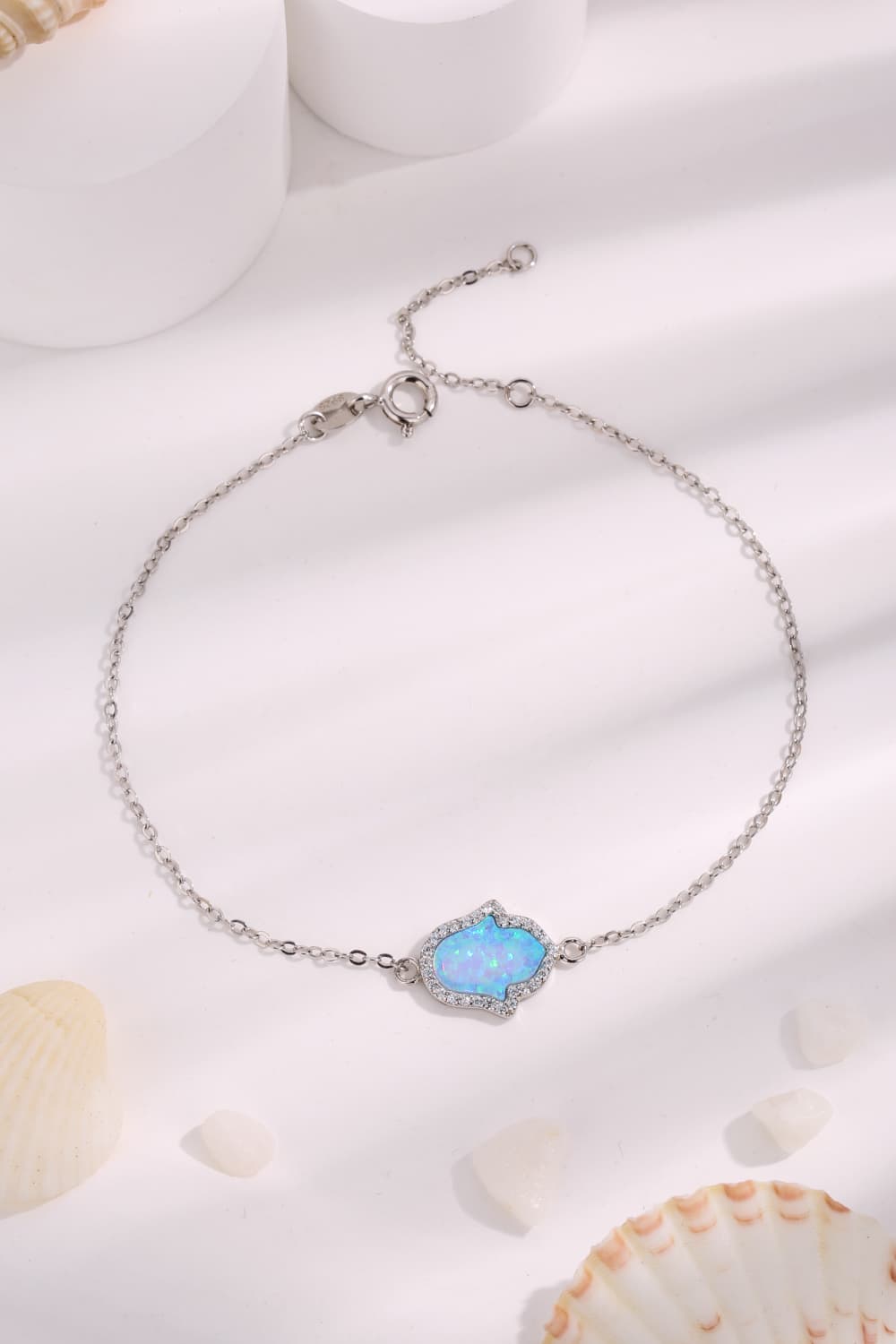 Light Gray Opal 925 Sterling Silver Bracelet Sentient Beauty Fashions bracelettes
