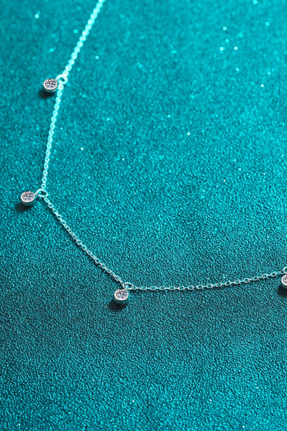 Moissanite Rhodium-Plated Necklace