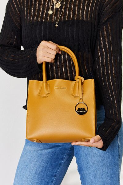Black David Jones PU Leather Handbag Sentient Beauty Fashions Apparel &amp; Accessories