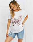 Light Gray mineB You Give Me Butterflies Graphic T-Shirt Sentient Beauty Fashions Apparel & Accessories