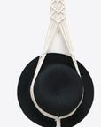 White Smoke Macrame Hat Hanger Sentient Beauty Fashions Home Decor