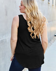 Gray Basic Bae Full Size Round Neck Tank Sentient Beauty Fashions Apparel & Accessories
