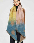 Light Gray Raw Hem Polyester Scarf Sentient Beauty Fashions *Accessories