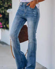 Dark Gray Button Fly Long Jeans Sentient Beauty Fashions Apparel & Accessories