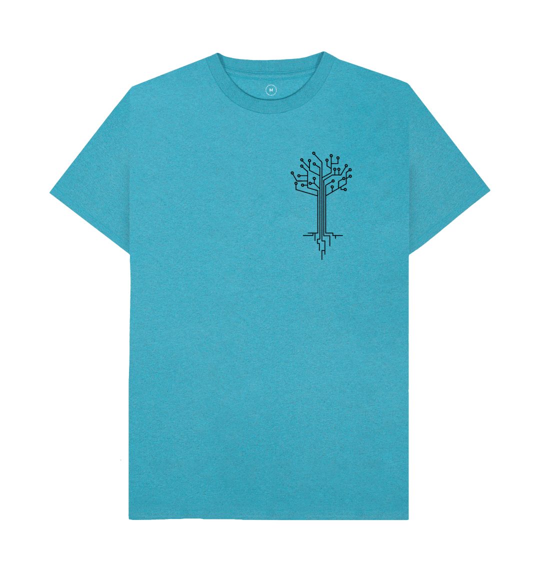 Steel Blue Do Nature Sentient Beauty Fashions Recycled Printed T-Shirt
