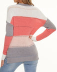 Light Gray Eyelet Surplice Dropped Shoulder Sweater Sentient Beauty Fashions Apparel & Accessories