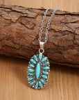 Sienna Artificial Turquoise Pendant Alloy Necklace Sentient Beauty Fashions jewelry