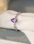 Light Gray Amethyst 925 Sterling Silver Ring Sentient Beauty Fashions