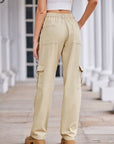 Gray Straight Denim Cargo Pants Sentient Beauty Fashions Apparel & Accessories
