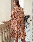 Light Gray Plus Size Floral Crochet Flutter Sleeve Dress Sentient Beauty Fashions Apparel & Accessories