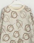 Light Gray Patterned Drawstring Hem Sweater Sentient Beauty Fashions Apparel & Accessories